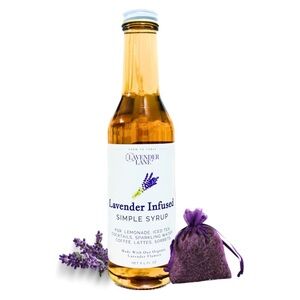 Lavender Infused Simple Syrup - Gold and Purple